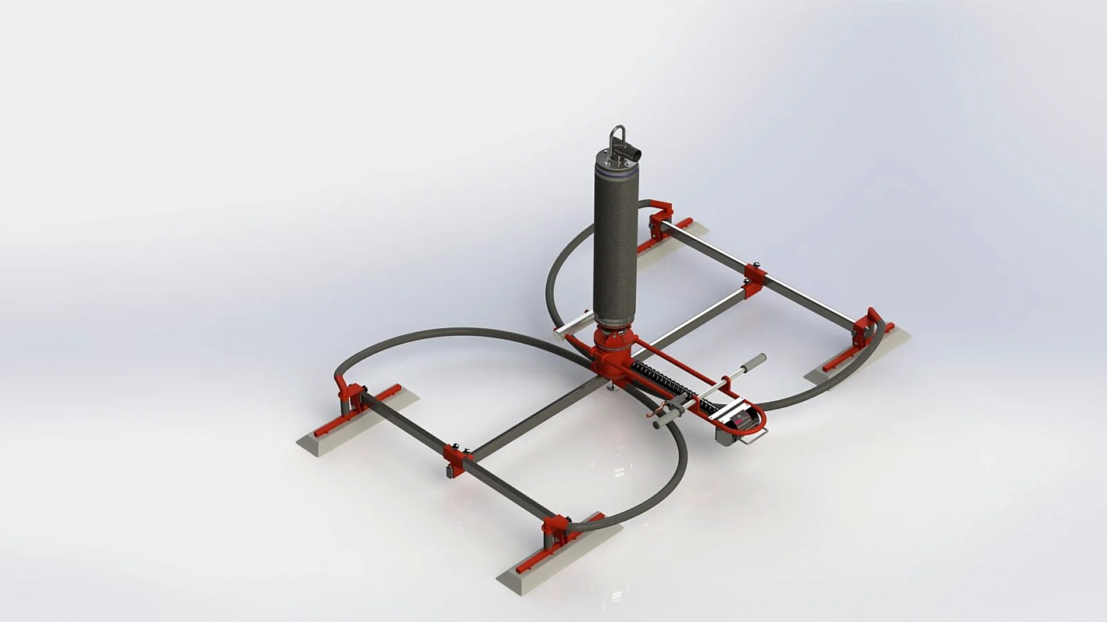 Rendered complete vacuum lifting system.